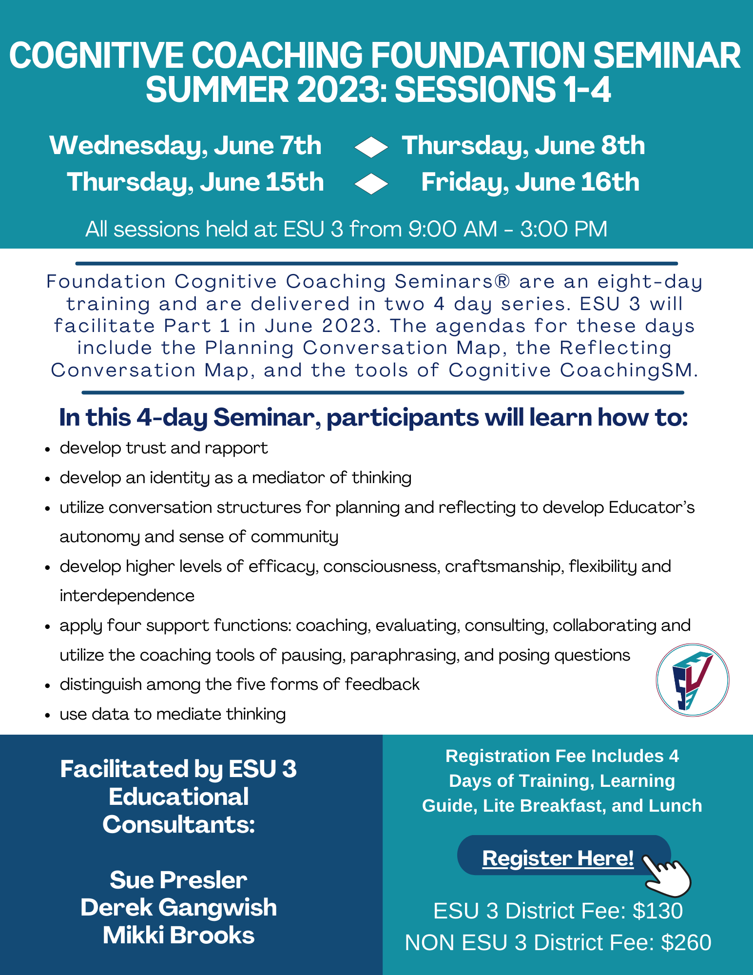 Click here to register for Cognitive Coaching Session 1-4